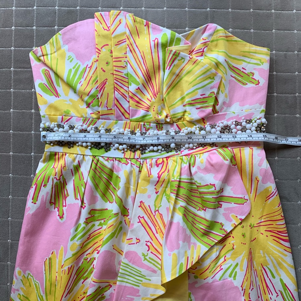 Strapless Bead Waist Lilly Pulitzer Dress - Picture 4 of 5